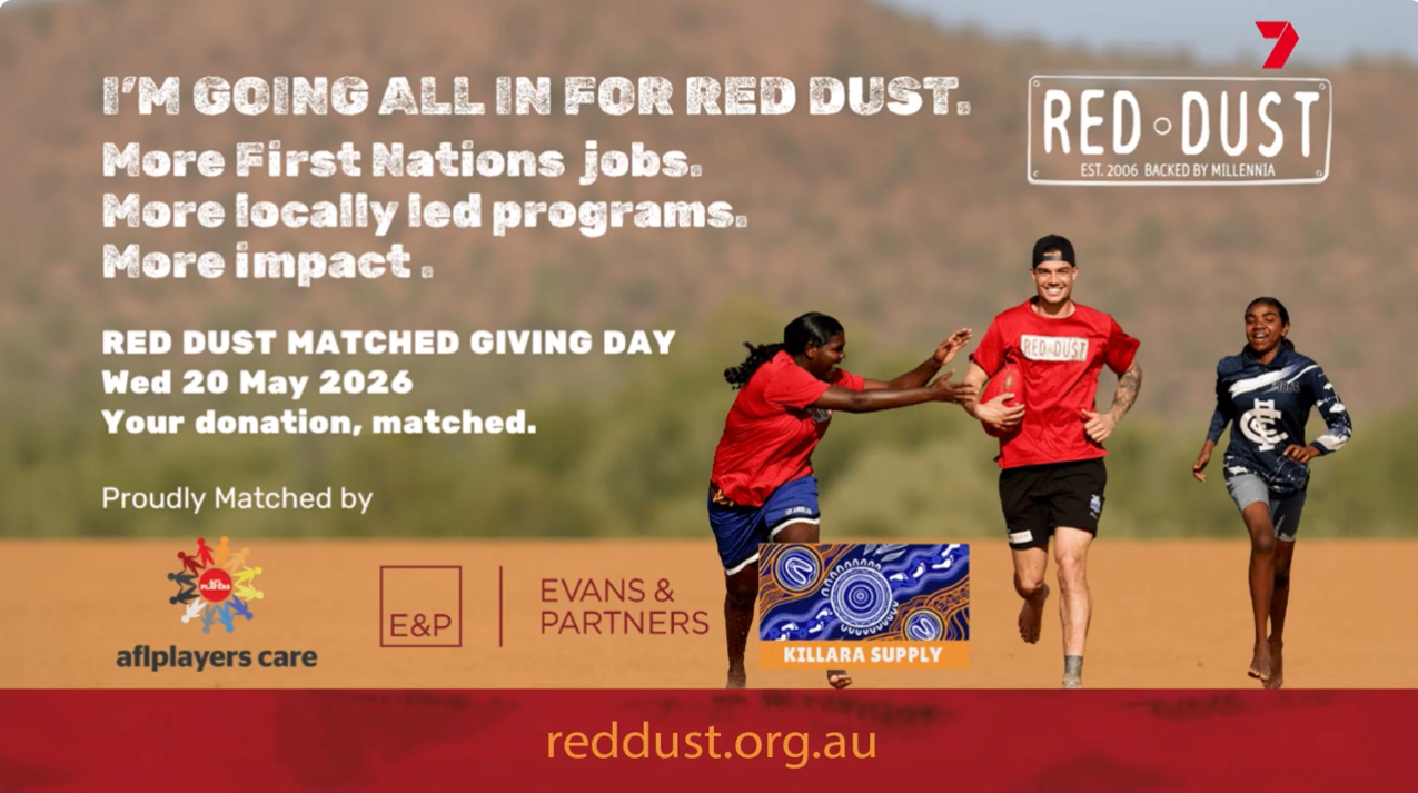 Killara Supply on The Front Bar partner slate as a matching partner of Red Dust's Matched Giving Day